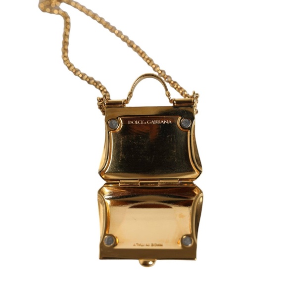 Dolce & Gabbana Brass Chain Sicily Micro Bag Pendant Necklace  - NEW WITH TAGS - Picture 10 of 12